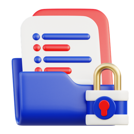 Confidential Document  3D Icon