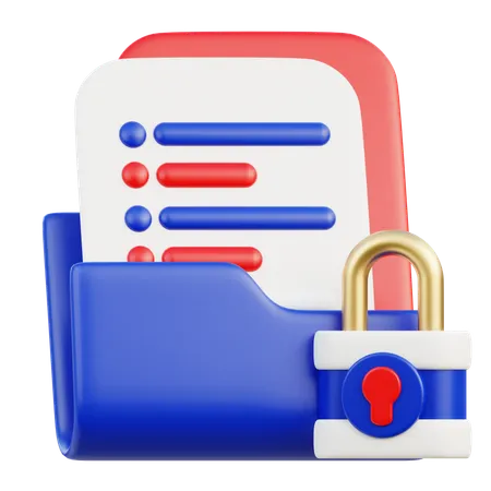 Confidential Document  3D Icon