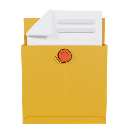 Confidential Envelope  3D Icon