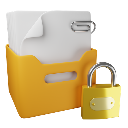 Confidential File Folder 3D Illustration