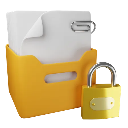Confidential File Folder 3D Illustration