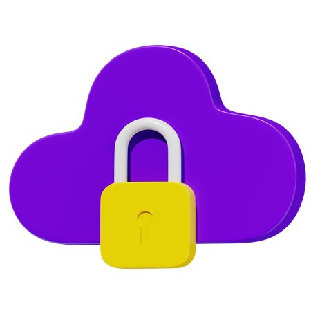 Confidentialité dans le cloud  3D Icon