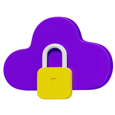 Confidentialité dans le cloud  3D Icon