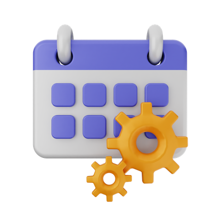 Configuração de calendário  3D Icon