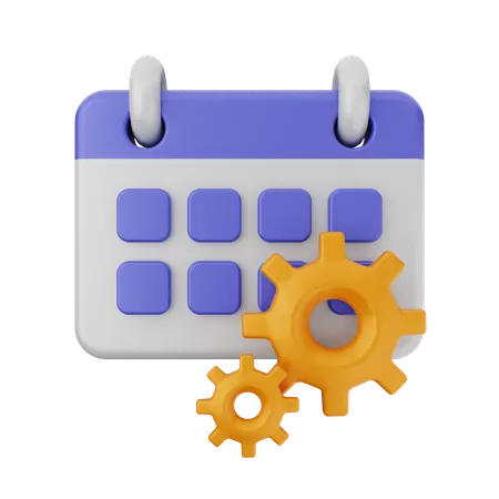 Configuração de calendário  3D Icon