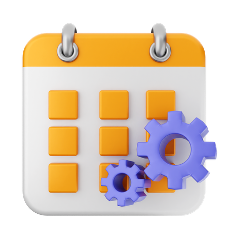 Configuração de calendário  3D Icon