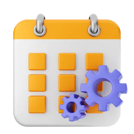 Configuração de calendário  3D Icon