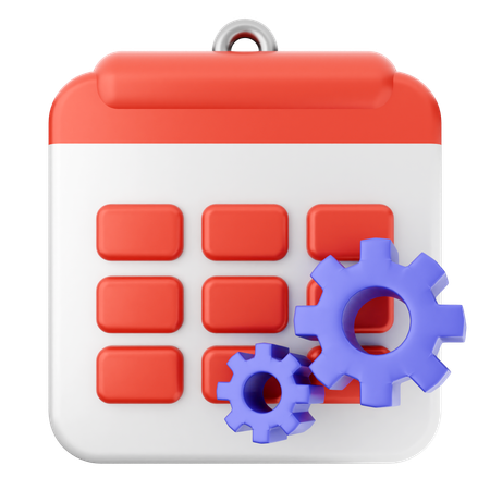 Configuração de calendário  3D Icon