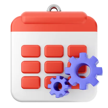 Configuração de calendário  3D Icon