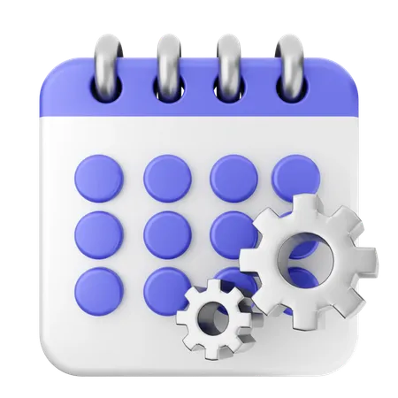 Configuração de calendário  3D Icon