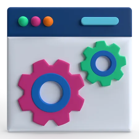 Configuração de página da web  3D Icon