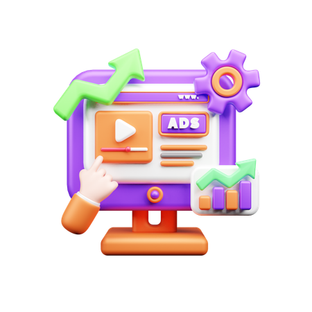 Configuração de anúncios  3D Icon