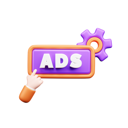 Configuração de anúncios  3D Icon