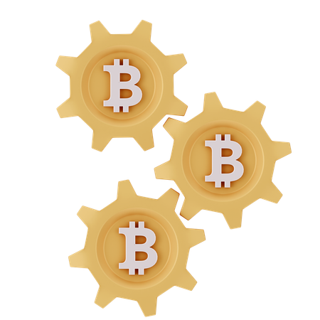 Configuração de bitcoin  3D Icon