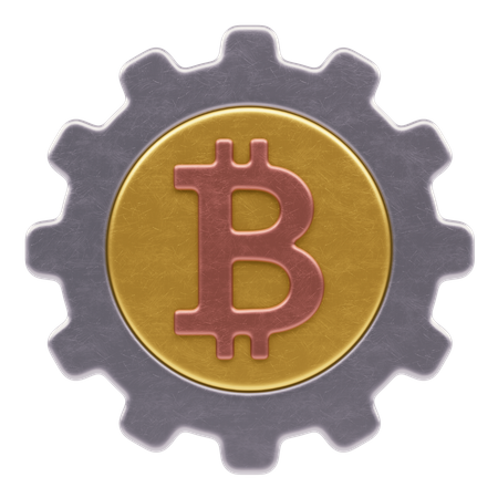 Configuração de bitcoin  3D Icon