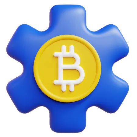Configuração de bitcoin  3D Icon