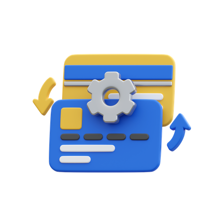 Configuração de cartão de crédito  3D Icon