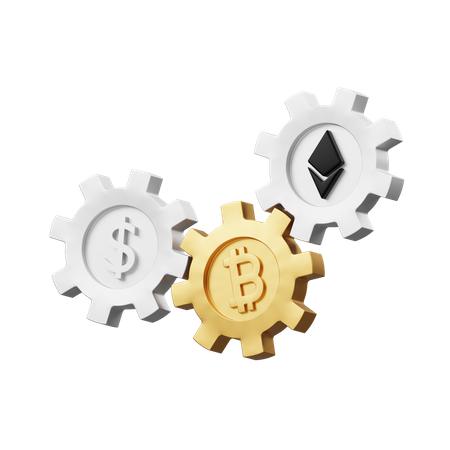 Configuração de criptomoeda  3D Icon