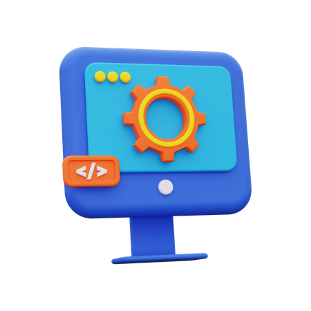 Configuração de desenvolvimento web  3D Icon