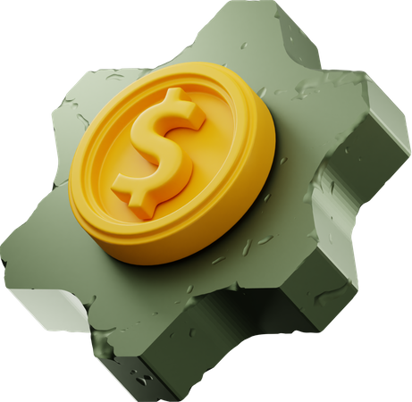 Configuração do dólar  3D Illustration