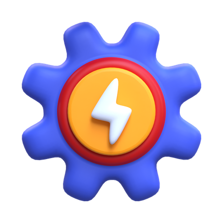 Configuração de energia  3D Icon