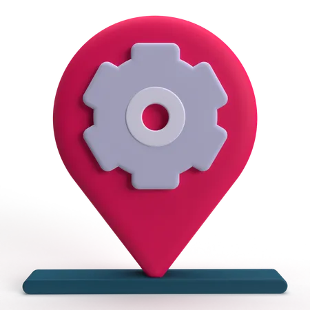 Configuração de localização  3D Icon