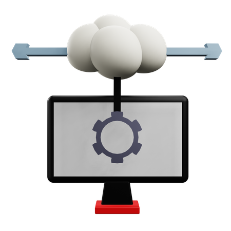 Configuração de nuvem  3D Icon