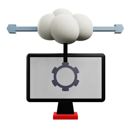 Configuração de nuvem  3D Icon