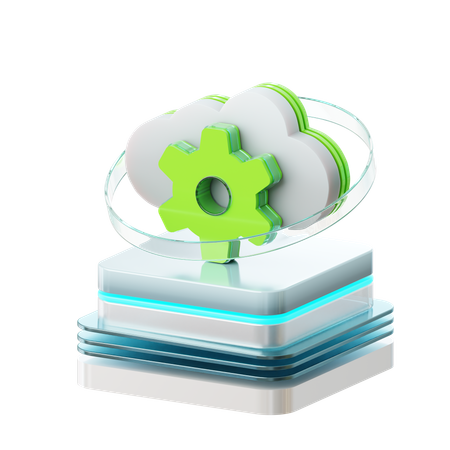 Configuração de nuvem  3D Icon