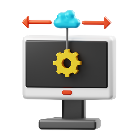 Configuração de nuvem  3D Icon