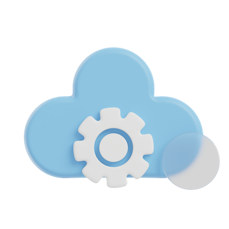 Configuração de nuvem  3D Icon