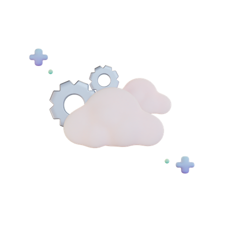 Configuração de nuvem  3D Icon