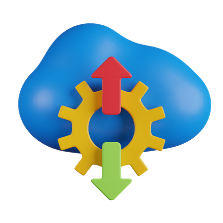 Configuração de nuvem  3D Icon