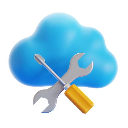 Configuração de nuvem  3D Icon