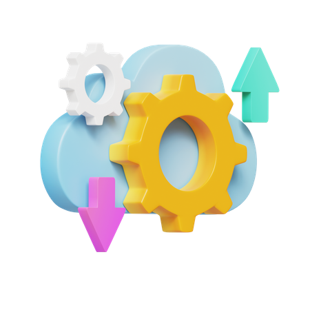 Configuração de nuvem  3D Icon