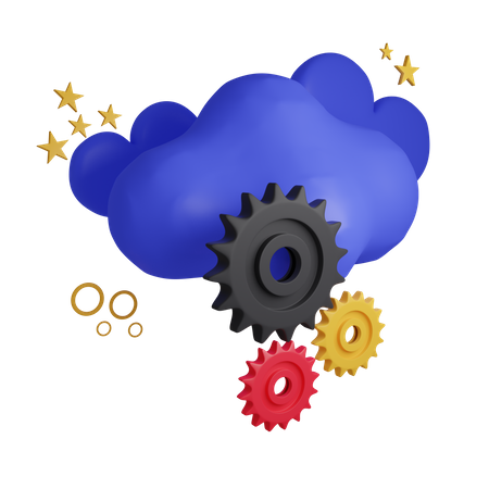 Configuração de nuvem  3D Icon