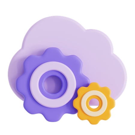 Configuração de nuvem  3D Icon