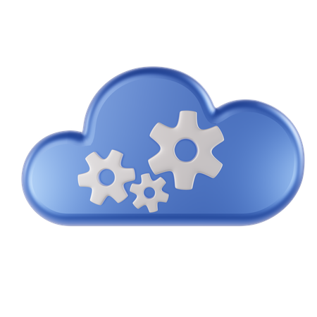 Configuração de nuvem  3D Icon