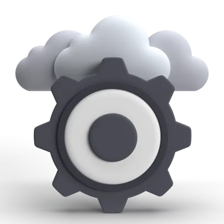 Configuração de nuvem  3D Icon