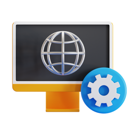 Configuração de rede  3D Icon