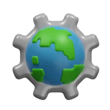 Configuração da terra  3D Icon