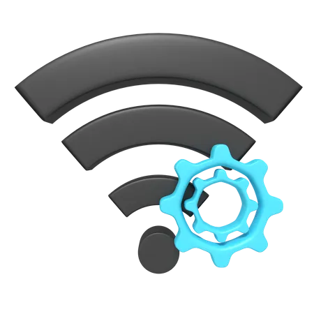 Configuração de wi-fi  3D Icon