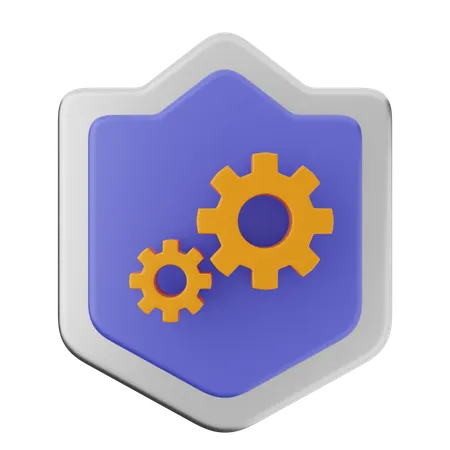 Configuração de proteção de escudo  3D Icon