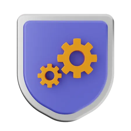 Configuração de proteção de escudo  3D Icon