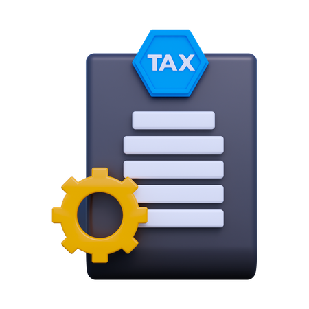 Configuração fiscal  3D Icon