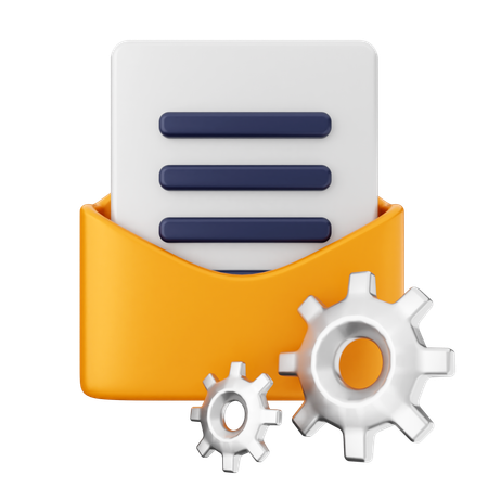 Configurando mensagem de e-mail  3D Icon
