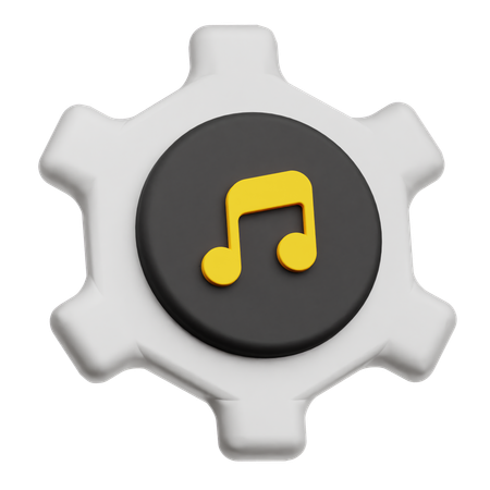 Configuração de música  3D Icon