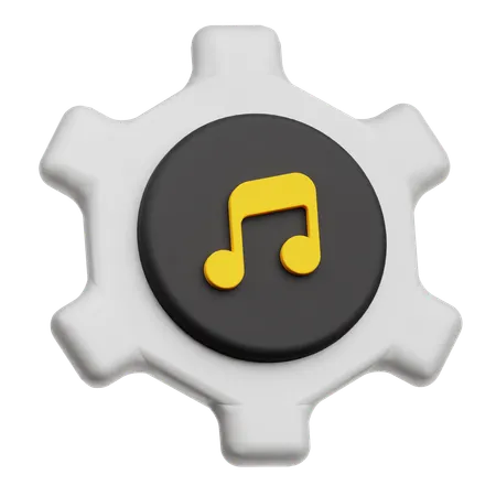 Configuração de música  3D Icon