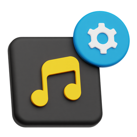 Configuração de música  3D Icon