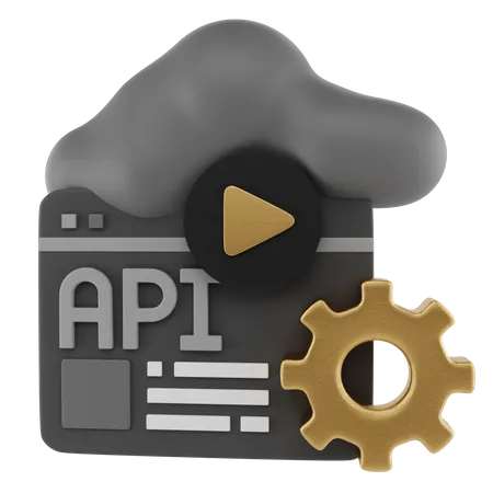 Configuración de API  3D Illustration